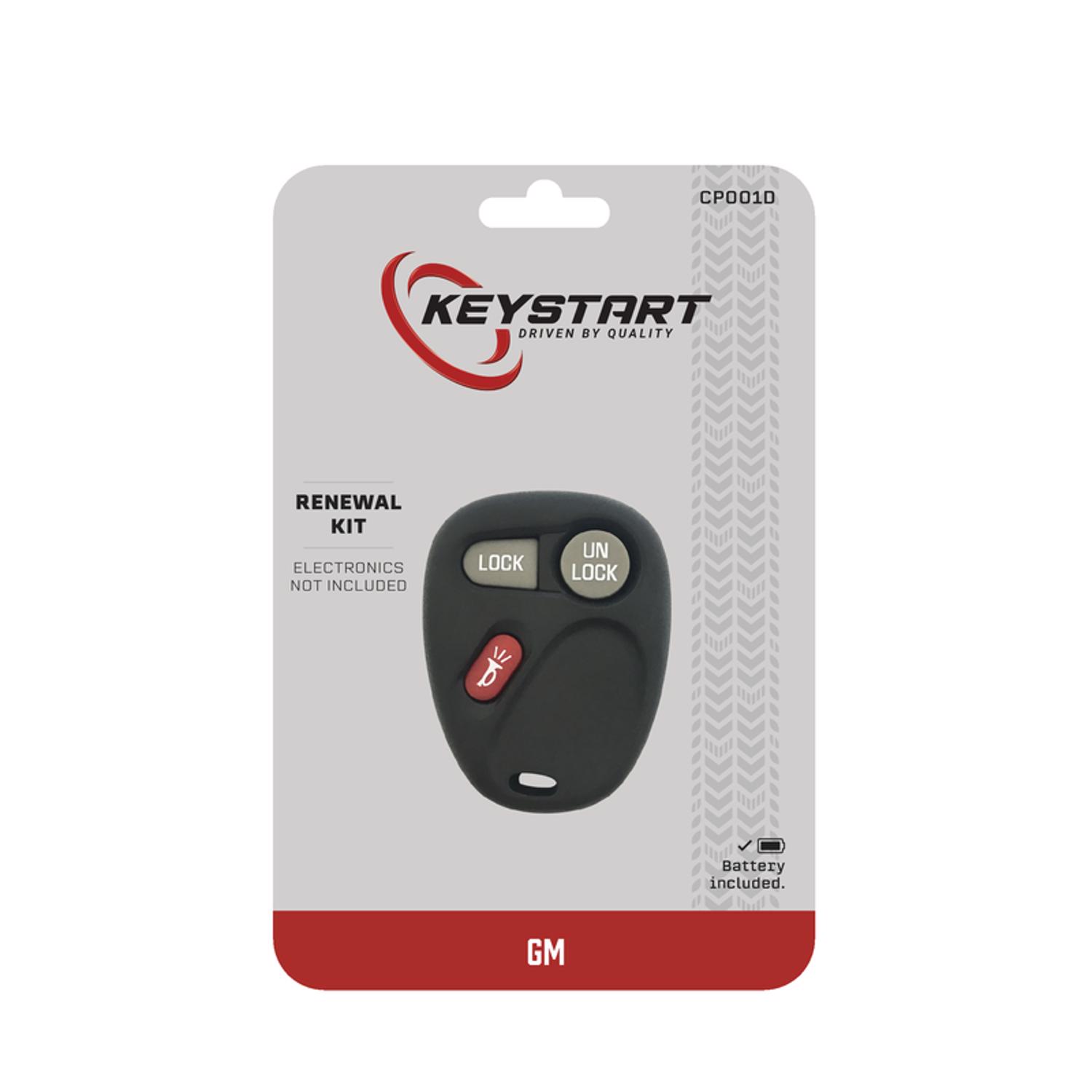 KeyStart Renewal KitAdvanced Remote Automotive Key FOB Shell CP001 Single For General Motors - Jamoozus