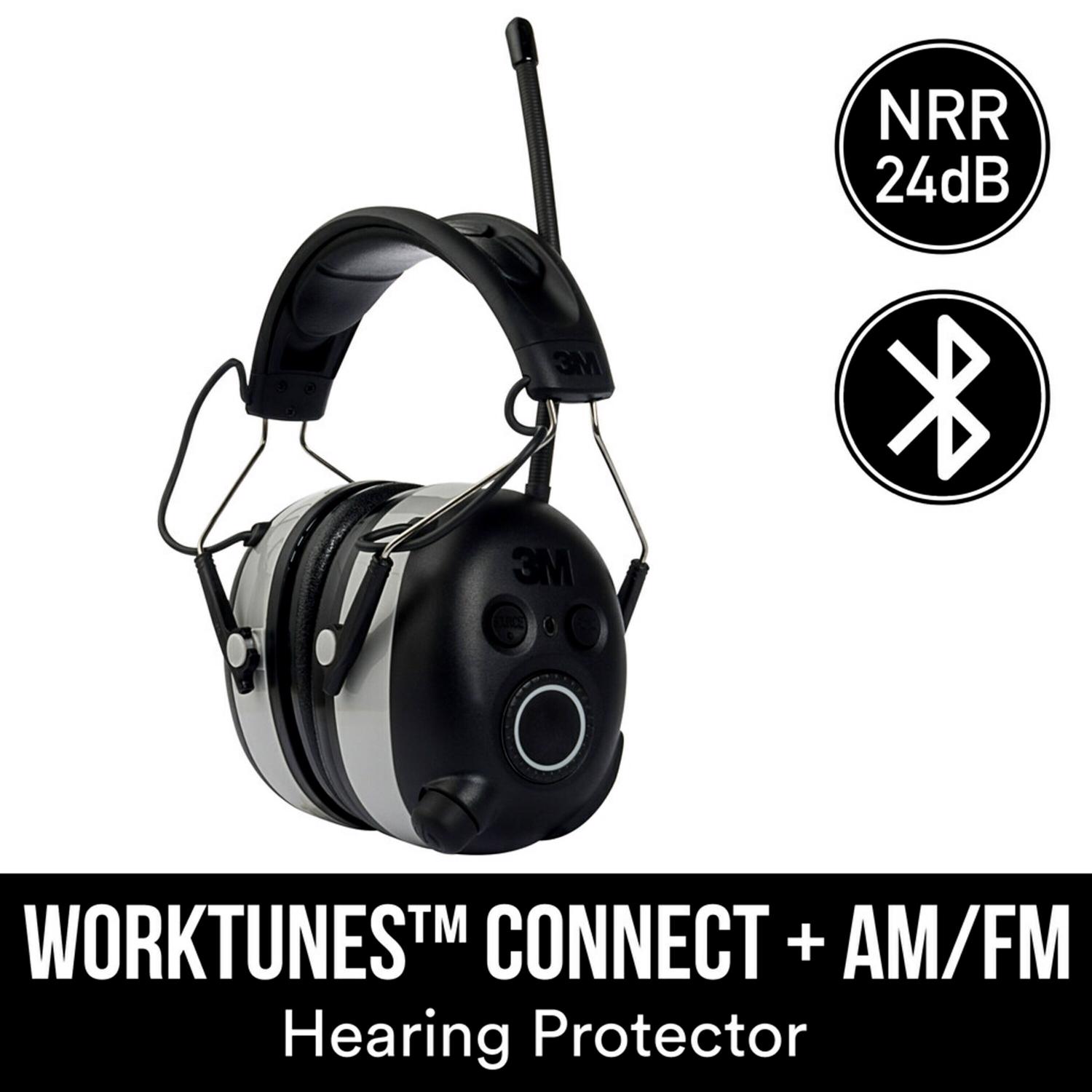 3M WorkTunes 24 dB Soft Foam Bluetooth Earplugs/Earphones w/Mic Black 1 pair - Jamoozus
