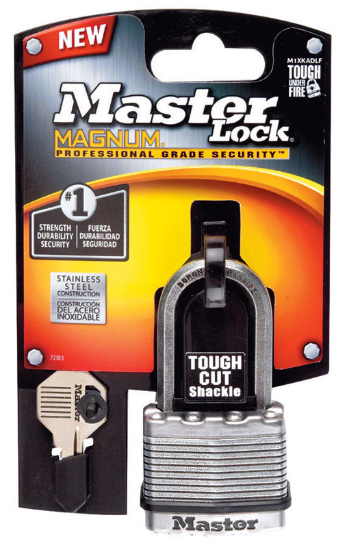 Master Lock 1-9/16 in. H X 11/16 in. W X 1-3/4 in. L Steel Dual Ball Bearing Locking Padlock Keyed A - Jamoozus