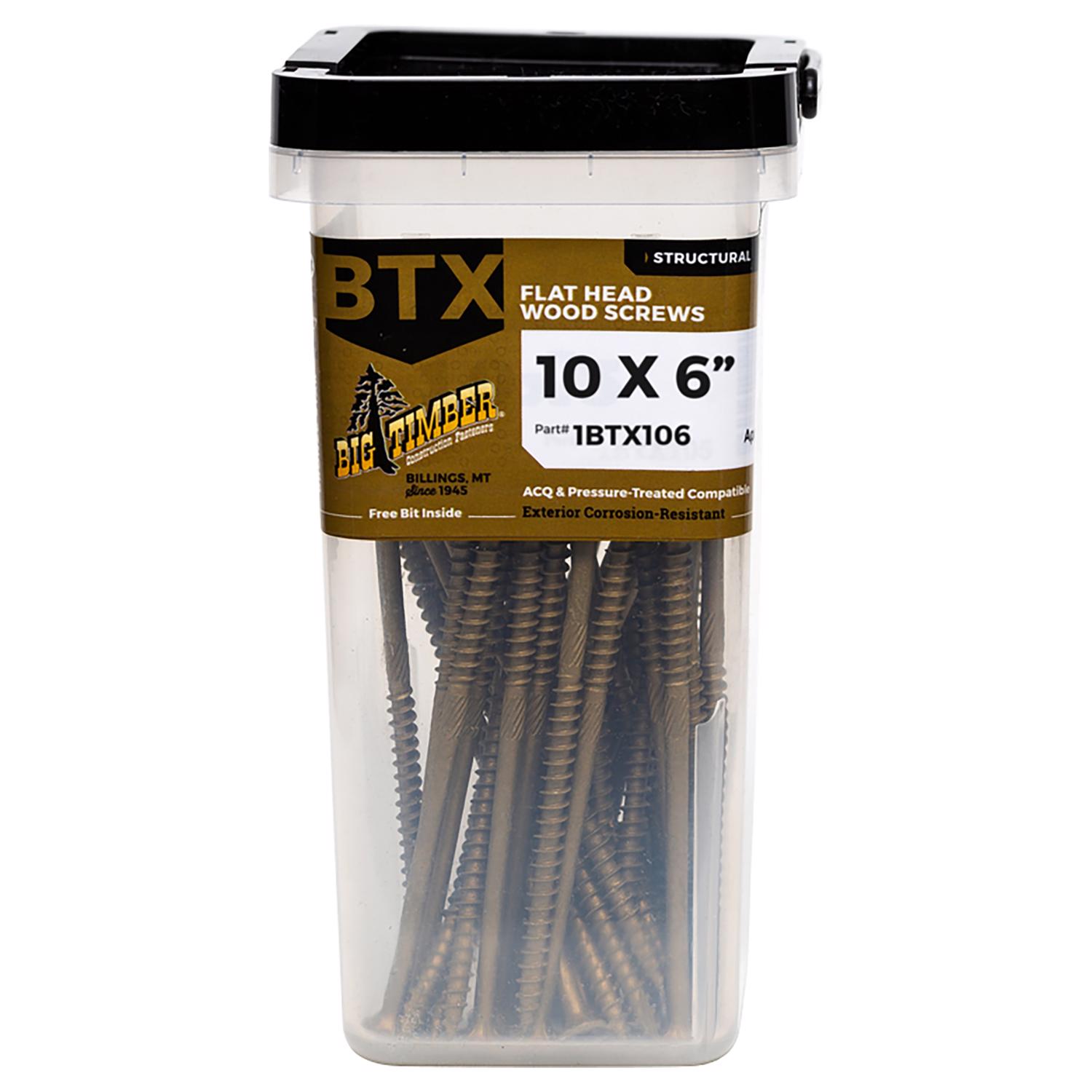 Big Timber No. 10 X 6 in. L Star Bronze Wood Screws 1 lb 32 pk - Jamoozus