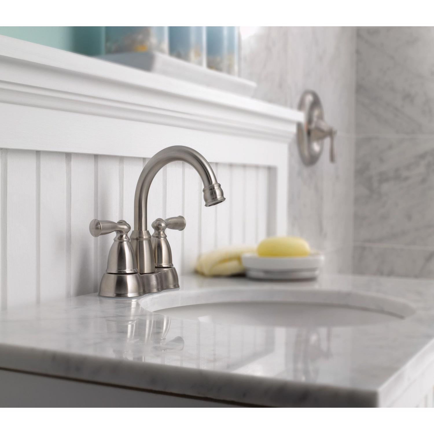 Moen Banbury Brushed Nickel Bathroom Faucet 4 in. - Jamoozus