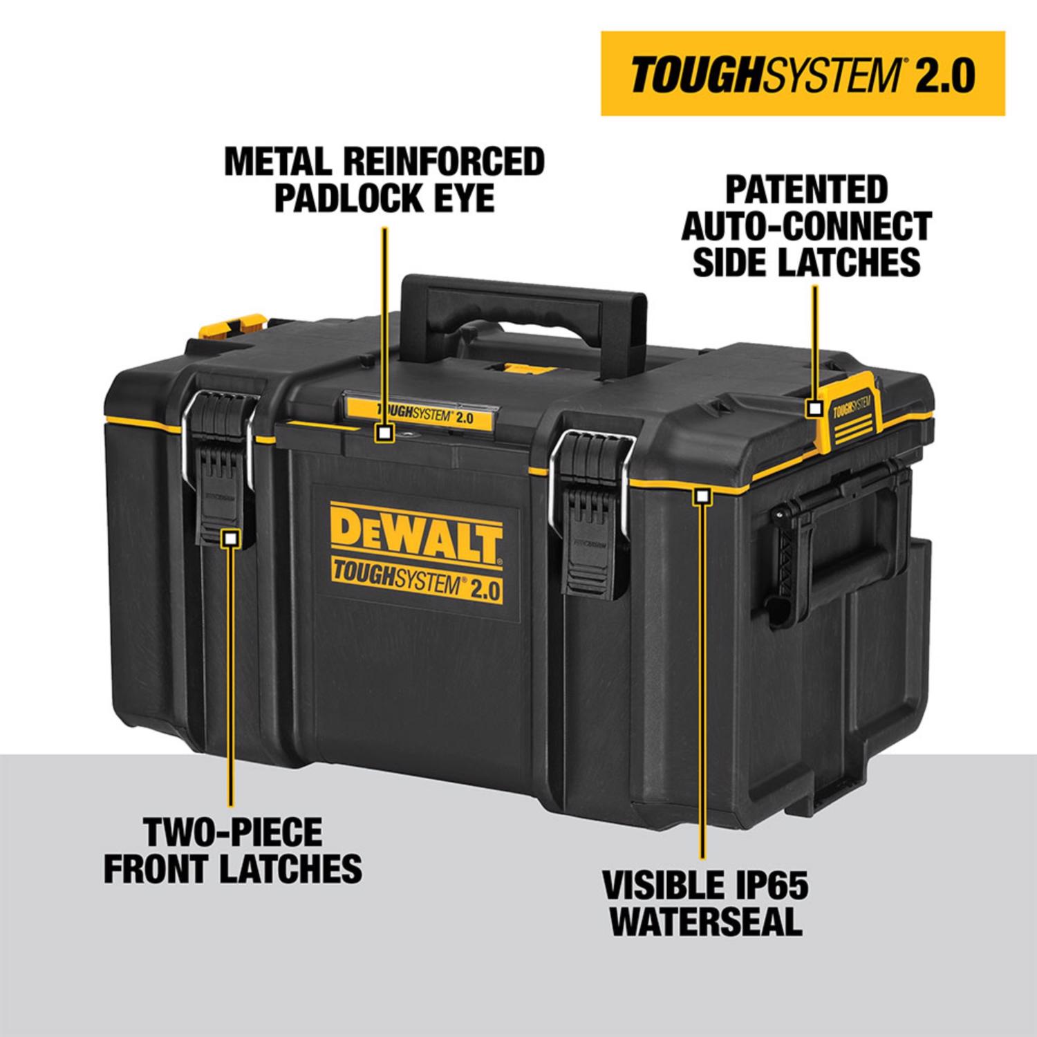 DeWalt ToughSystem 2.0 21.75 in. Large Tool Box Black/Yellow - Jamoozus