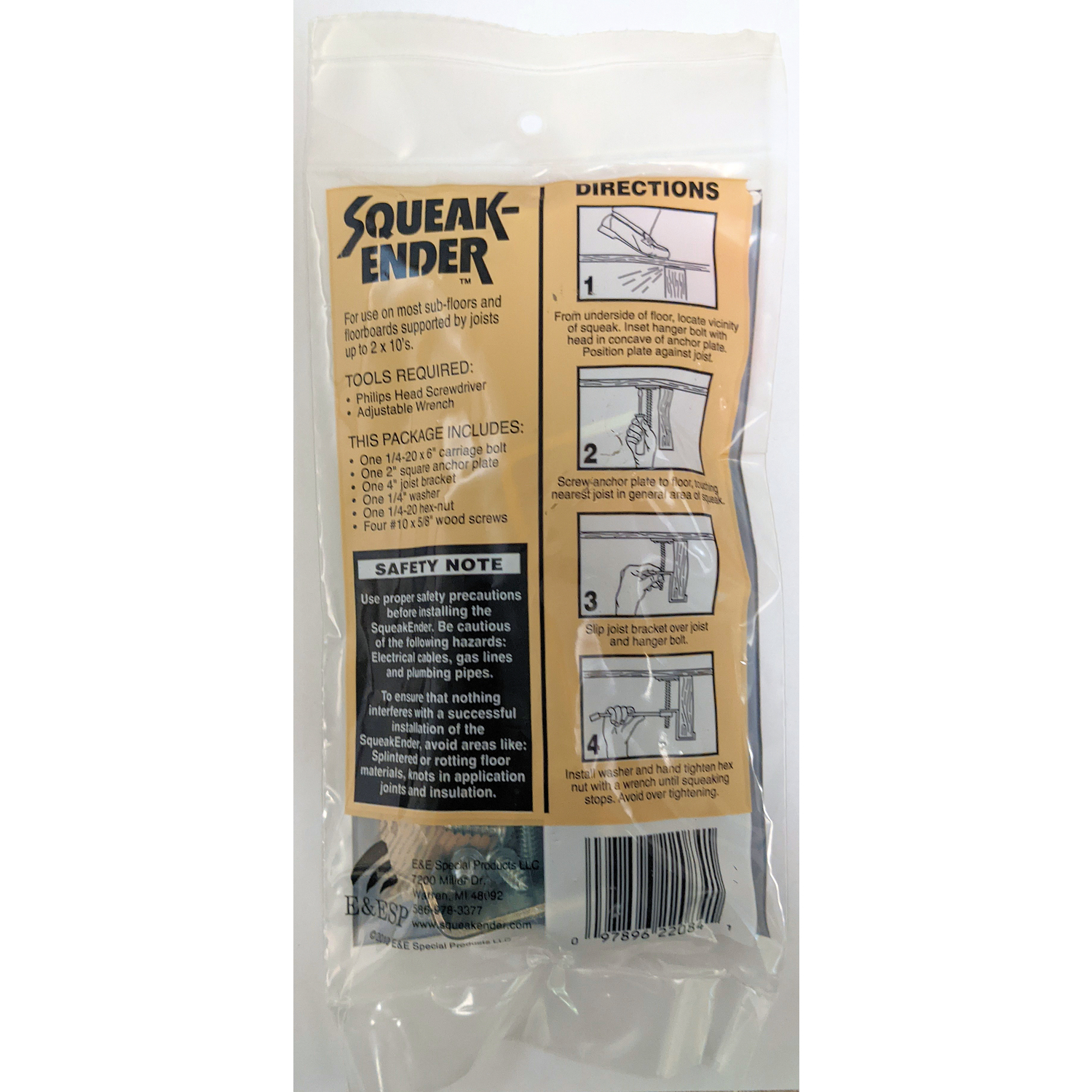 Squeak-Ender 6 in. L Phillips Square Head Floor Squeak Eliminator 1 pk - Jamoozus