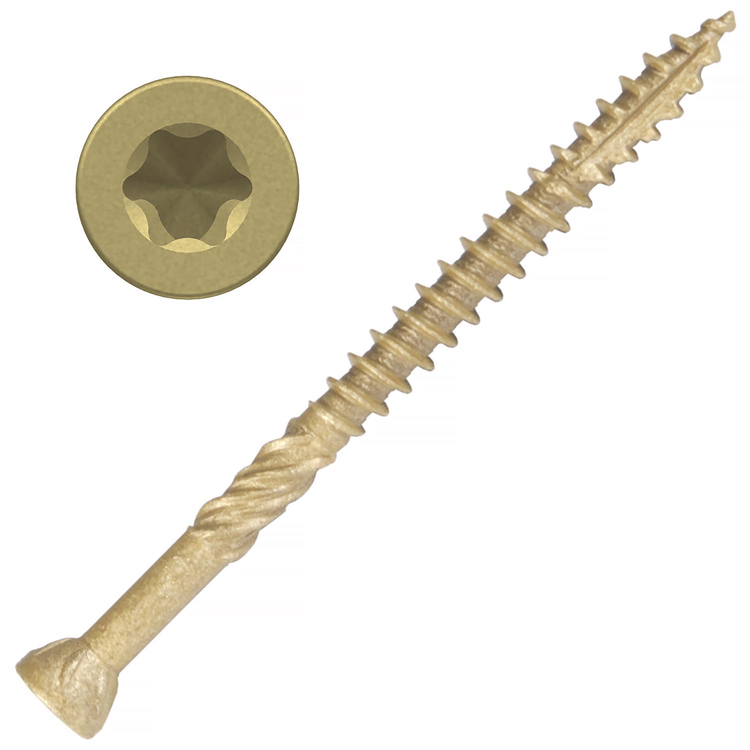 Screw Products EPIC No. 9 X 2.5 in. L Star Coated Trim Screws 1 lb 98 pk - Jamoozus