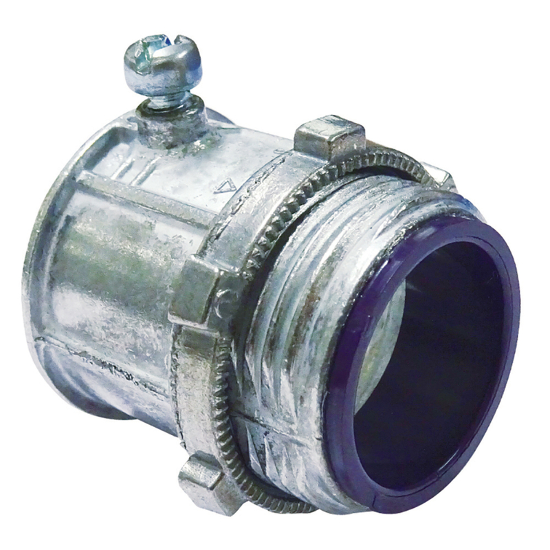 Sigma Engineered Solutions 1/2 in. D Die-Cast Zinc Insulated Set Screw Connector For EMT 3 pk - Jamoozus