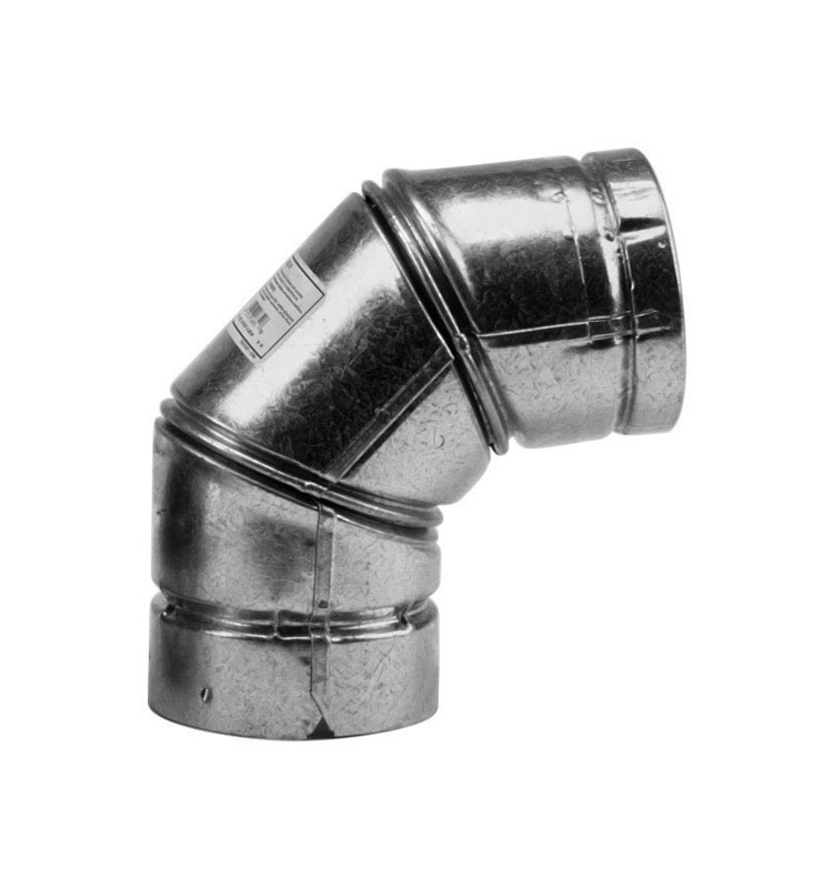 Selkirk 4 in. D X 4 in. D 90 deg Stainless Steel Pellet Stove Vent Elbow - Jamoozus