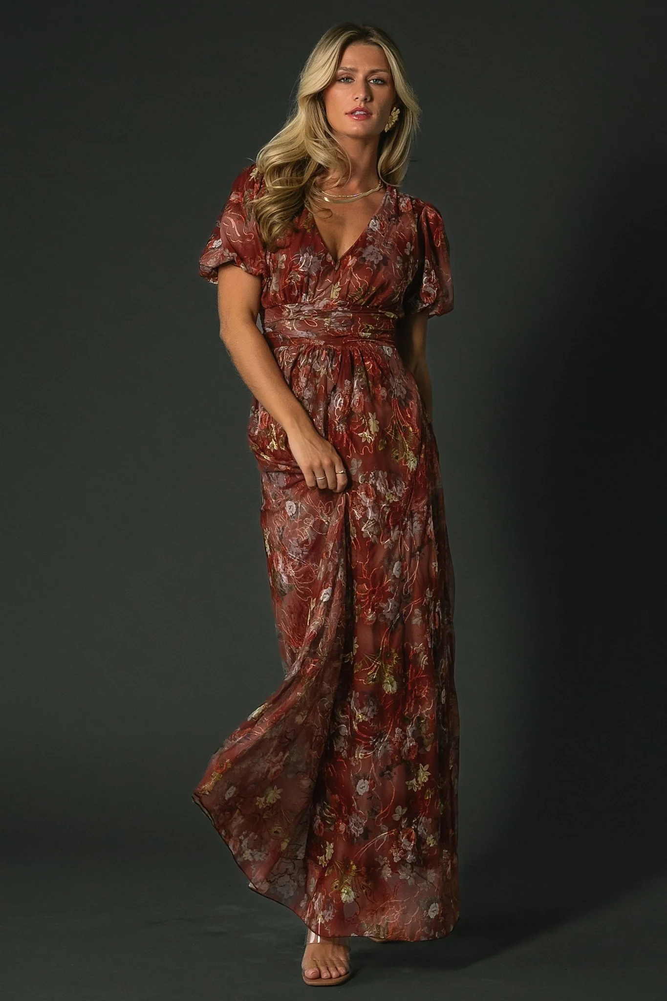Ardley Maxi Dress | Rust Multi Floral - Jamoozus