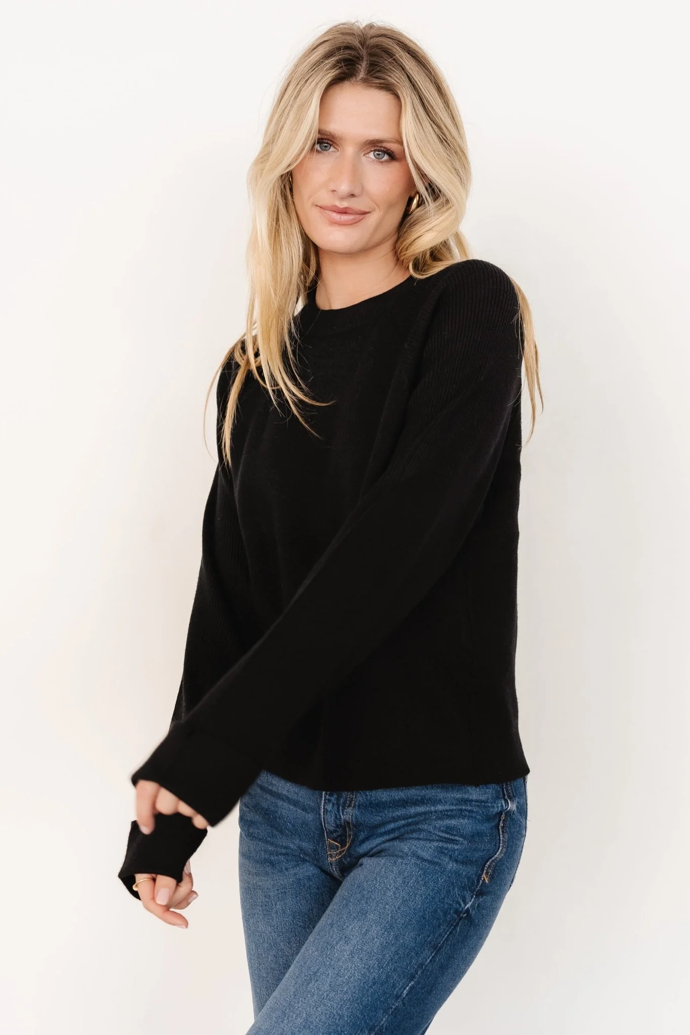 Helena Knit Sweater | Black - Jamoozus