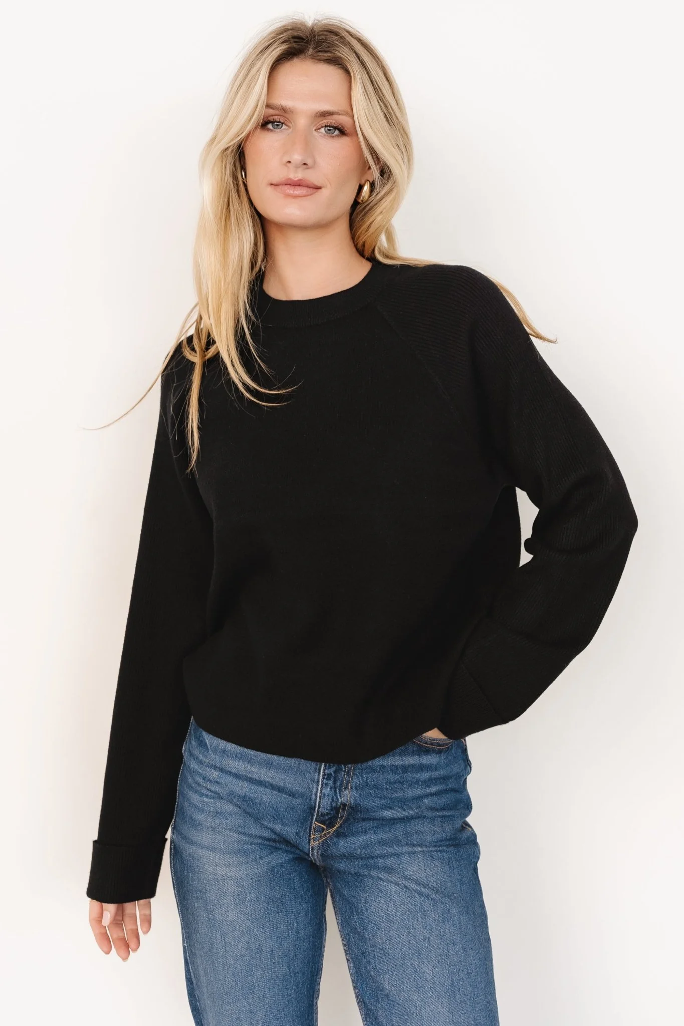Helena Knit Sweater | Black - Jamoozus