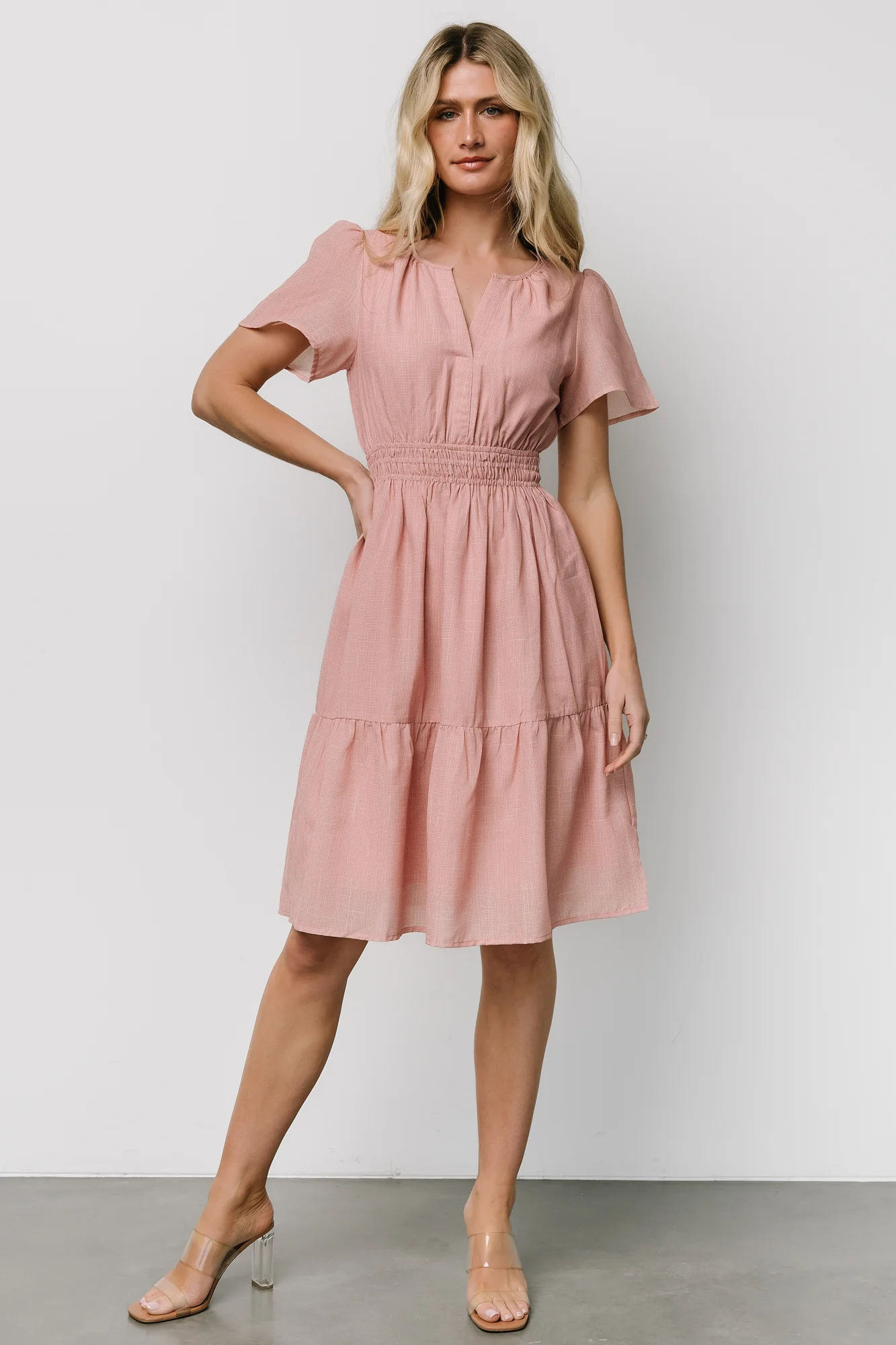 Dita Short Dress | Blush - Jamoozus