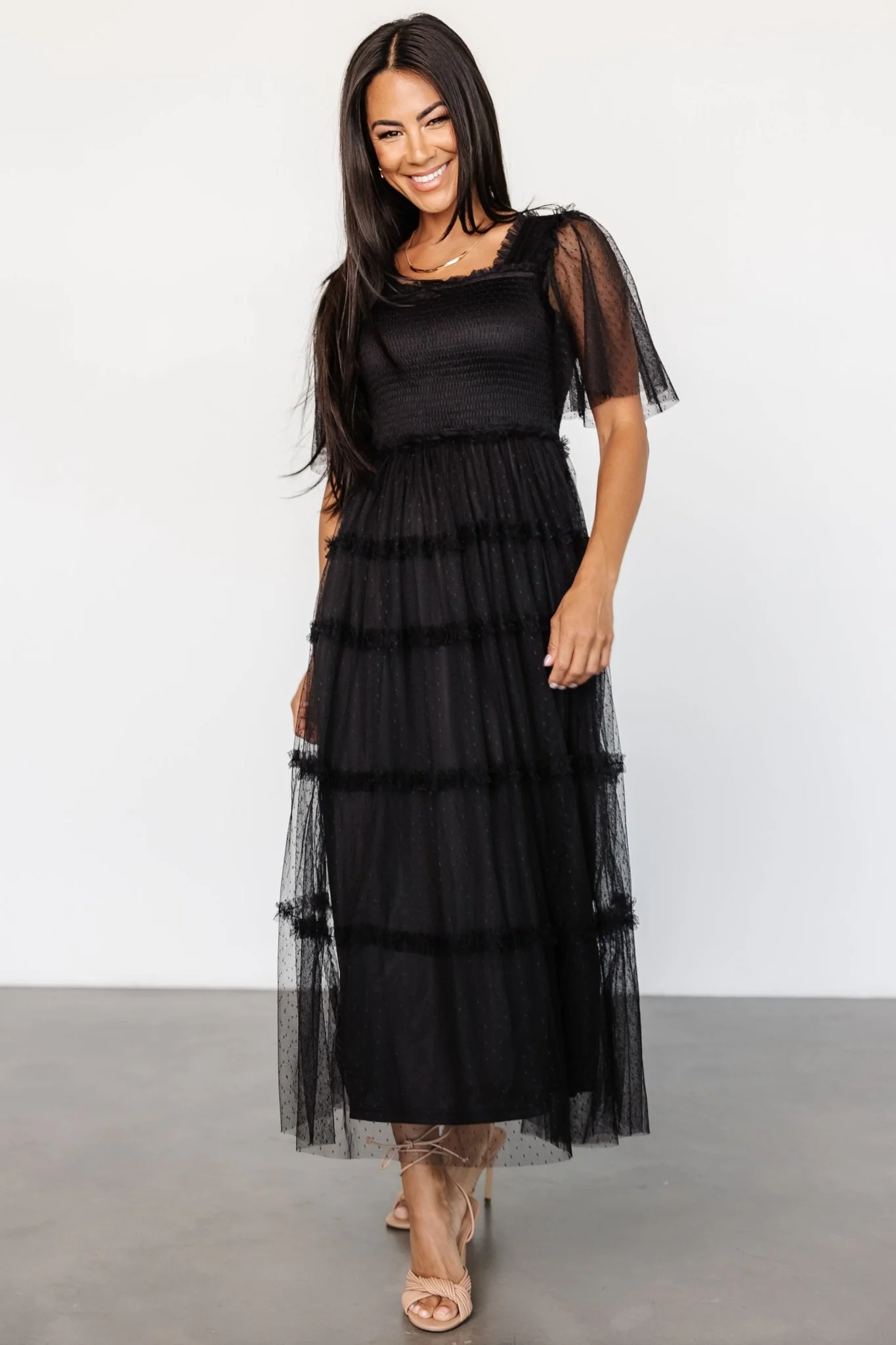 Bexley Tulle Dress | Black - Jamoozus