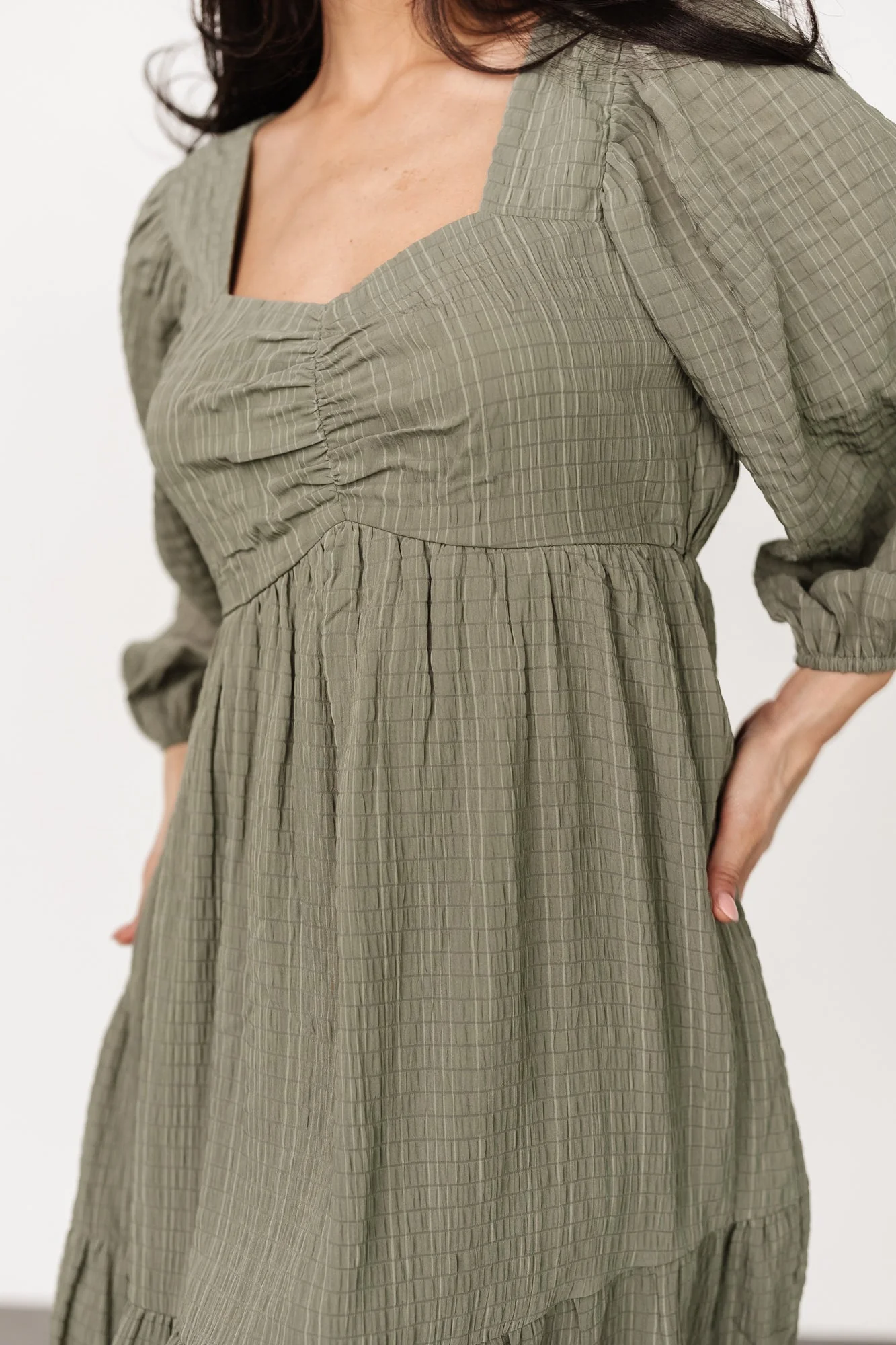 Vaeda Midi Dress | Olive - Jamoozus