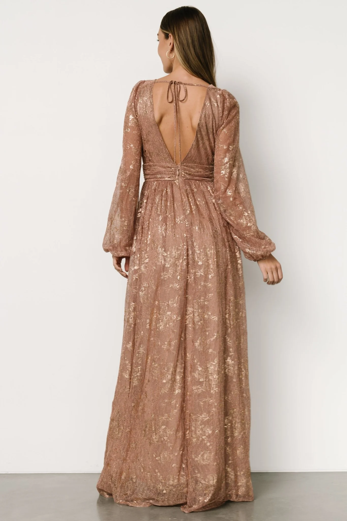Charlene Maxi Dress | Rose Gold - Jamoozus