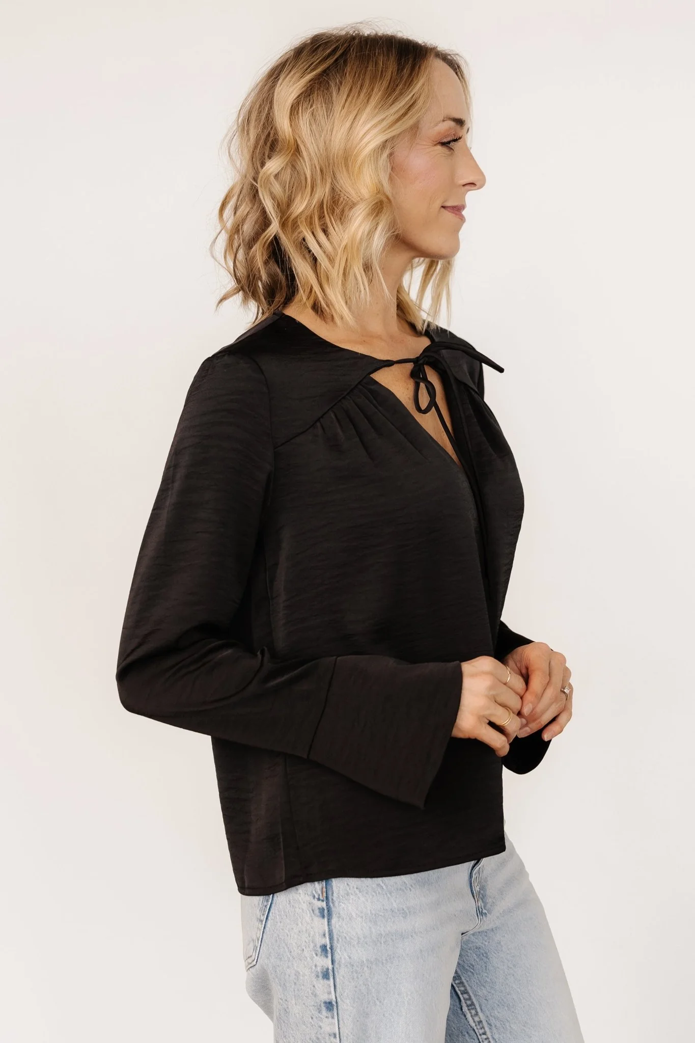 Westminster Satin Top | Black - Jamoozus