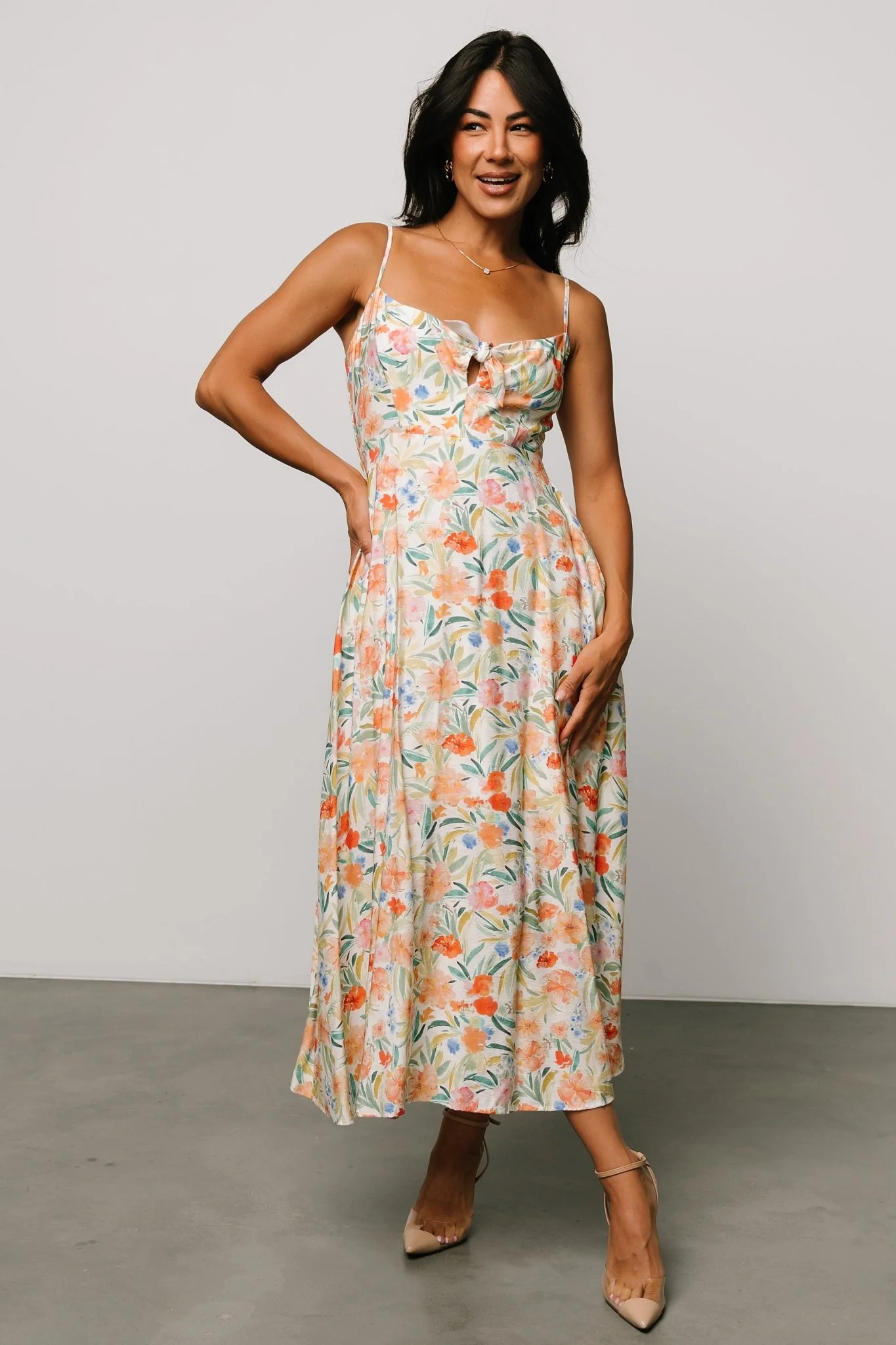 Calista Midi Dress | Multi Floral - Jamoozus