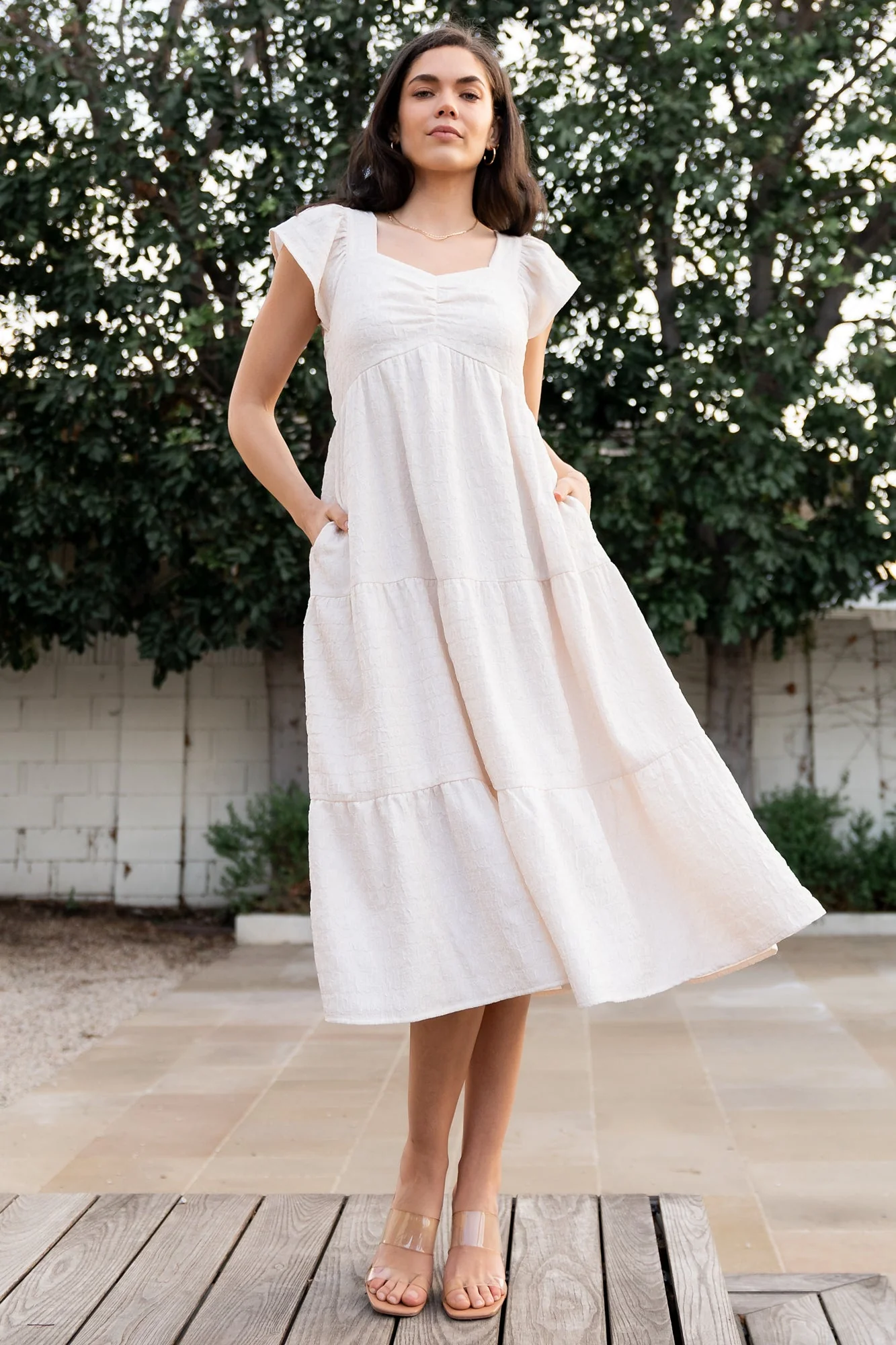 Kesler Midi Dress | Cream - Jamoozus