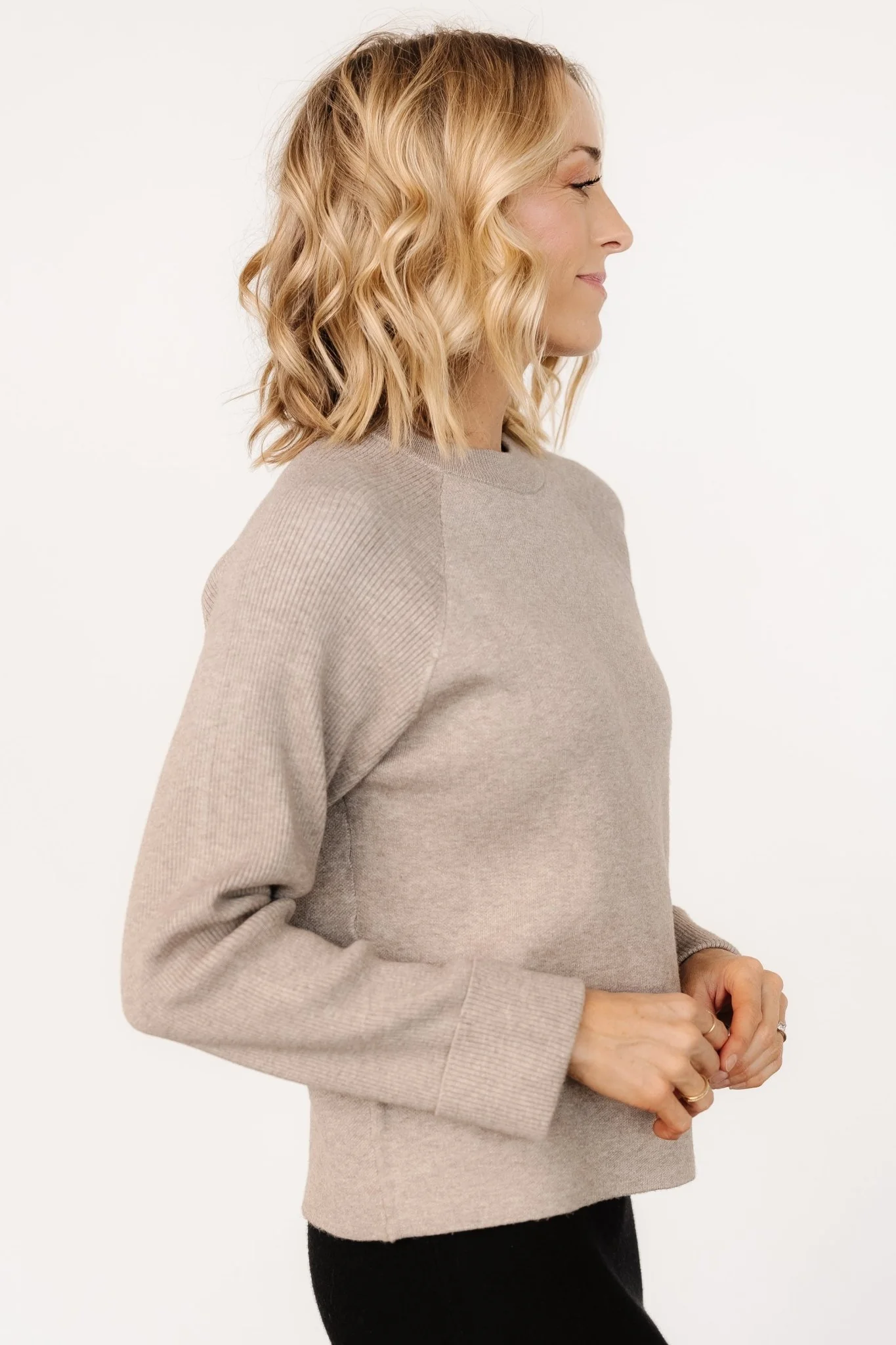 Helena Knit Sweater | Stone - Jamoozus
