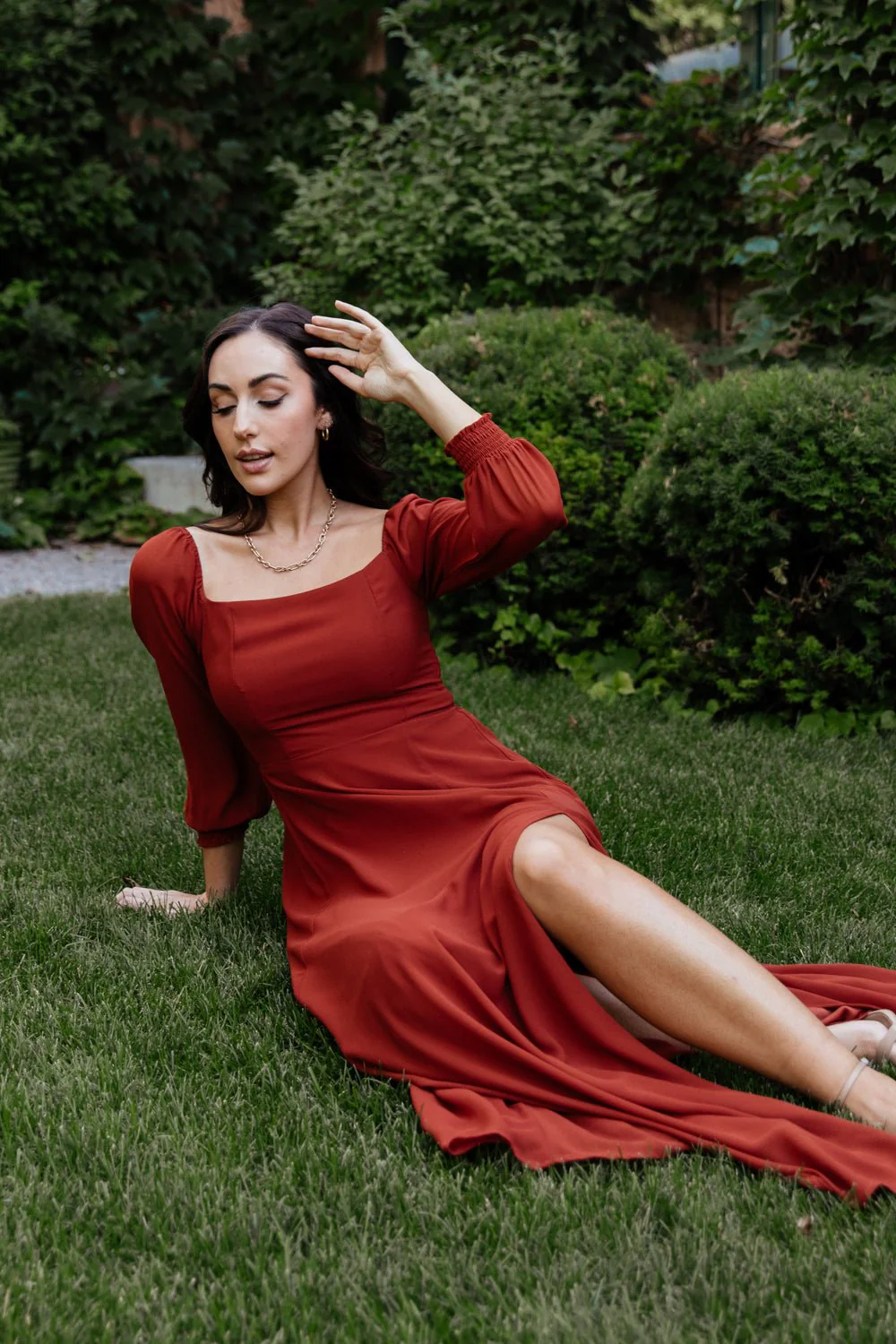 Giselle Maxi Dress | Brick - Jamoozus