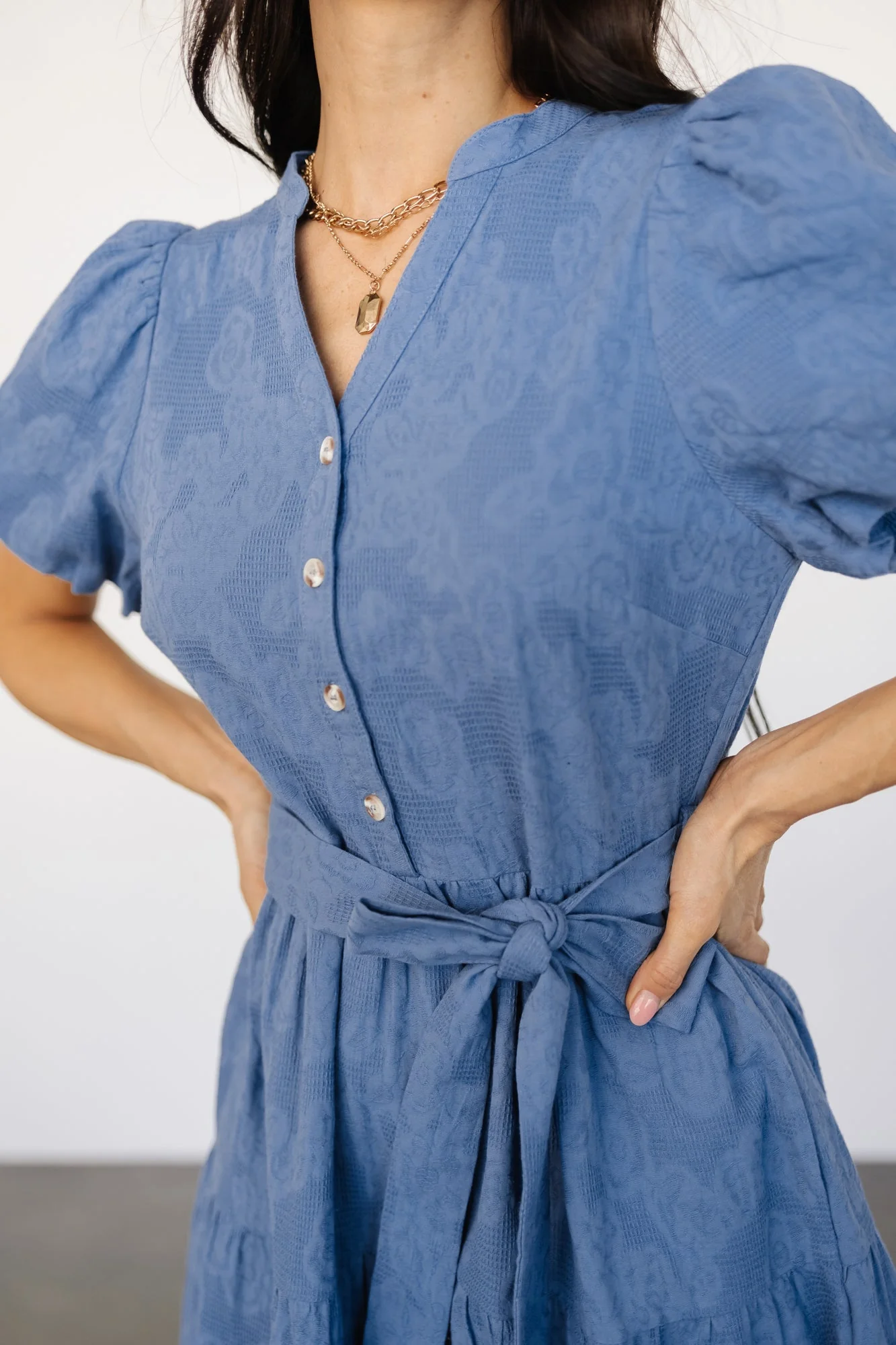 Philippa Midi Dress | Blue - Jamoozus