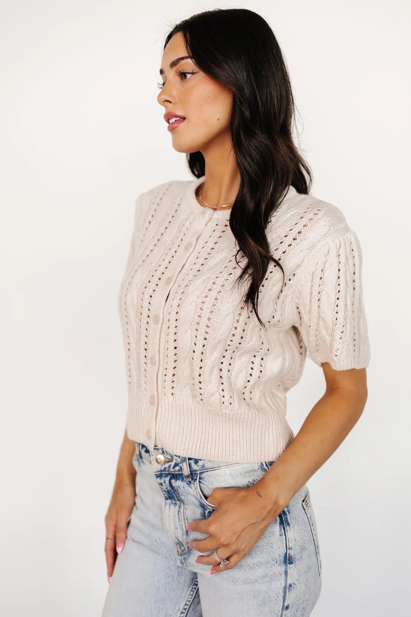 Darby Sweater Top | Cream - Jamoozus
