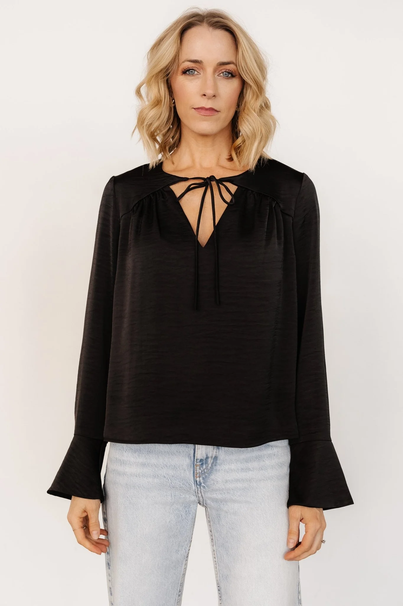 Westminster Satin Top | Black - Jamoozus
