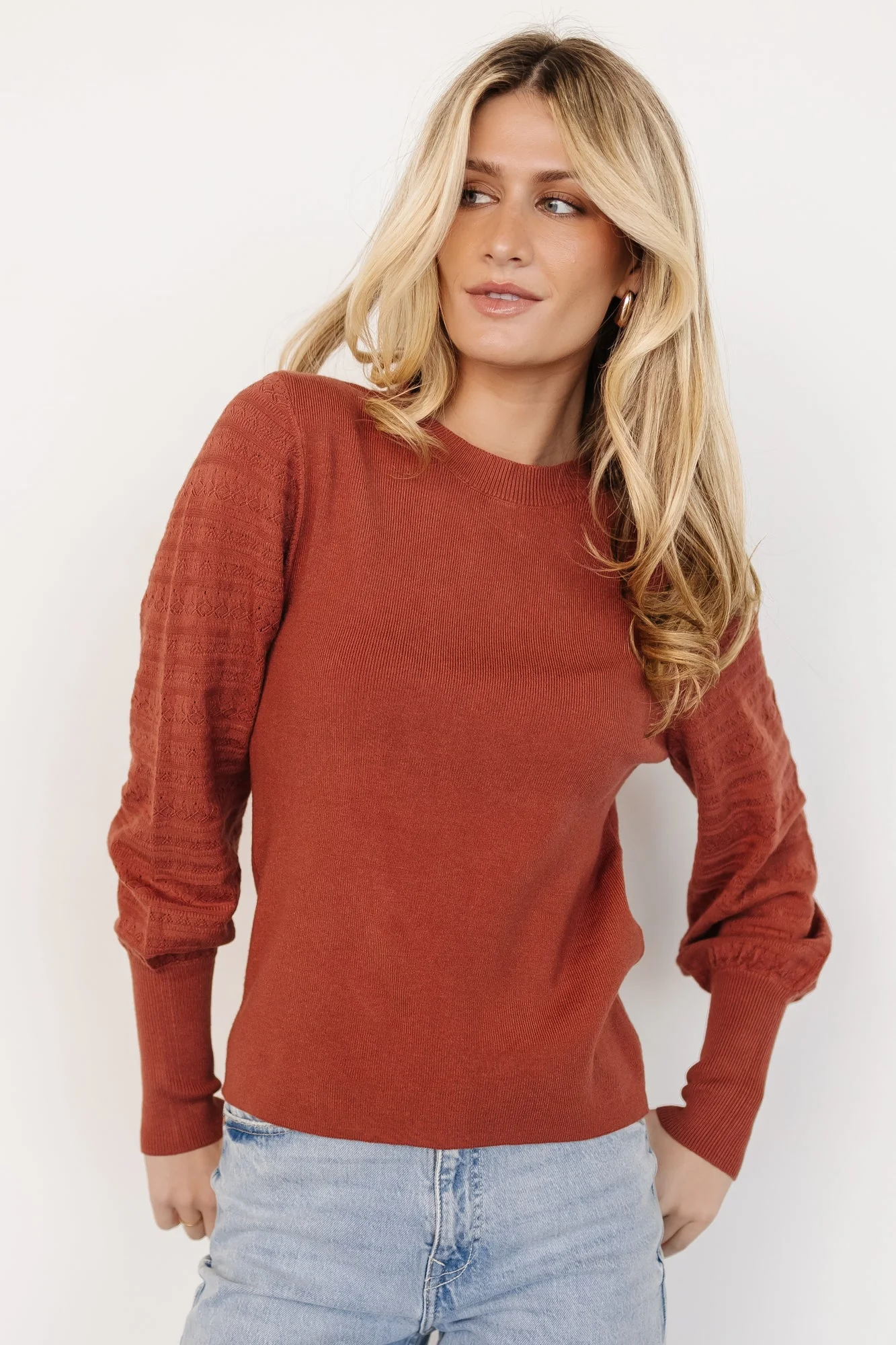 Jens Sweater Top | Brick - Jamoozus