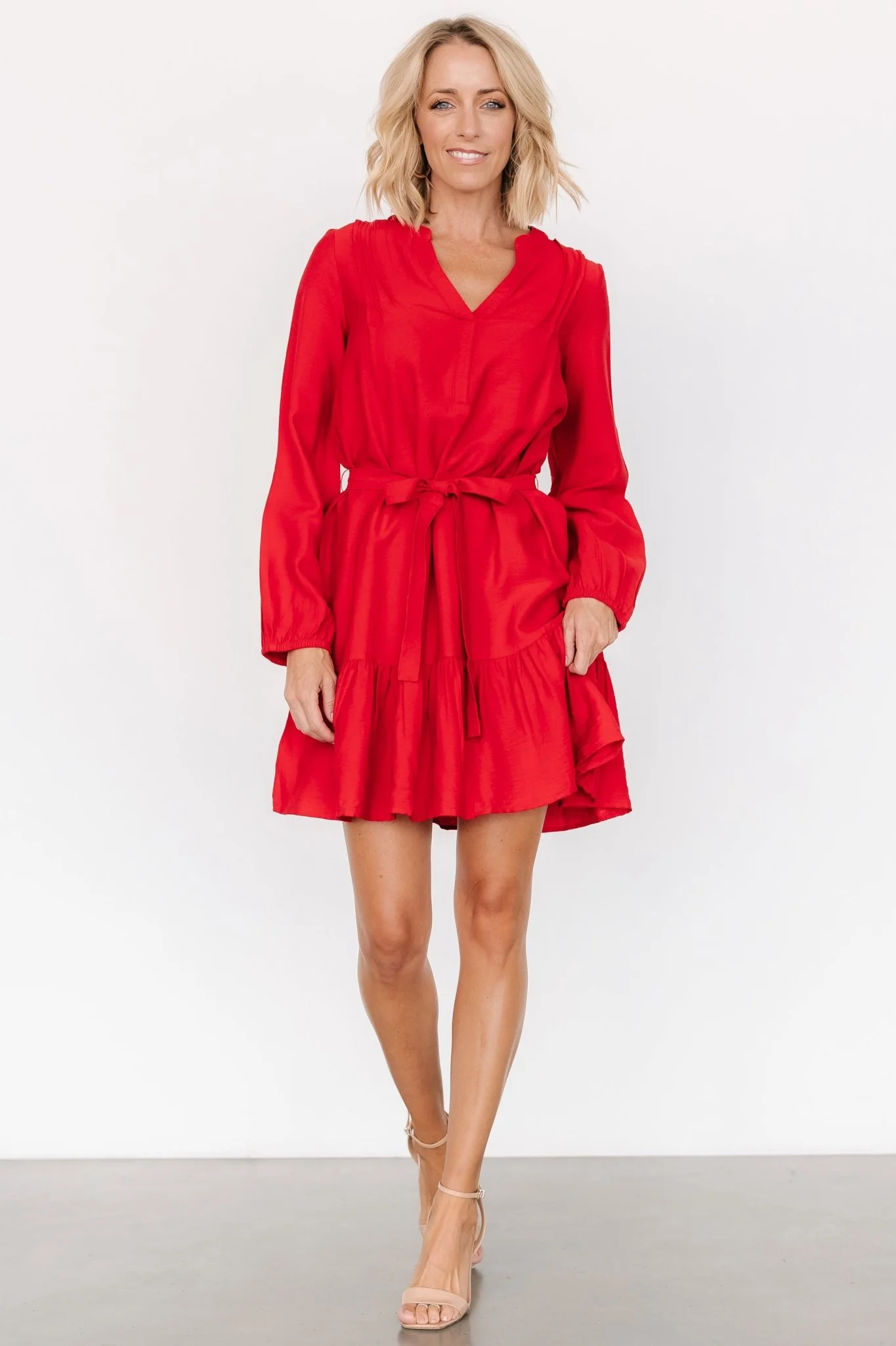 Fuji Short Dress | Red - Jamoozus