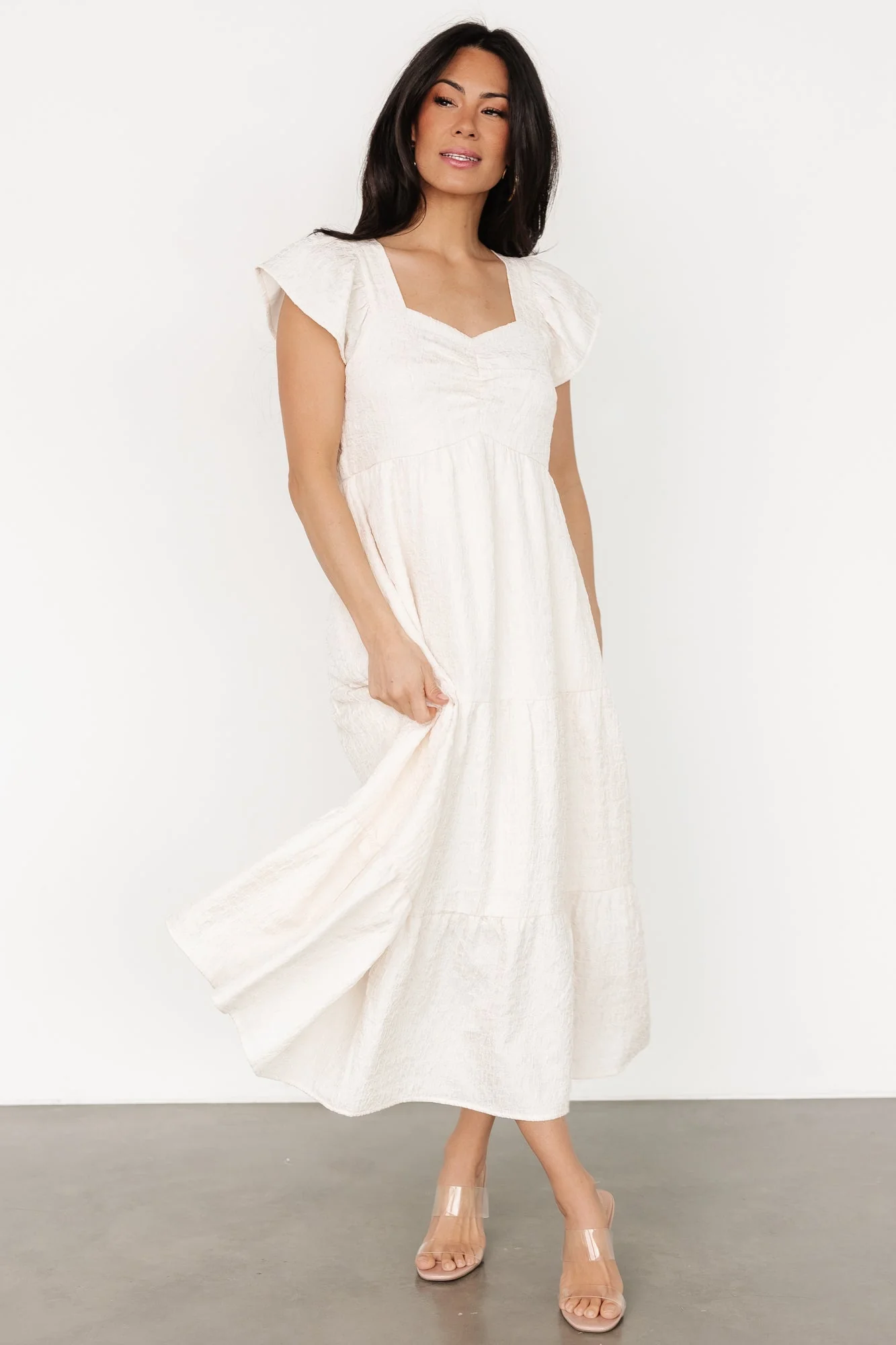 Kesler Midi Dress | Cream - Jamoozus