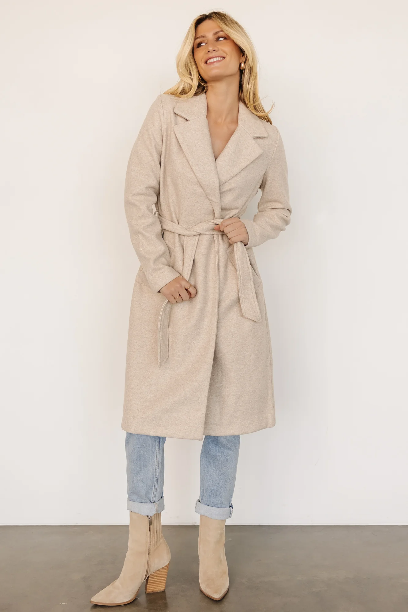 Valdez Long Coat | Oatmeal - Jamoozus